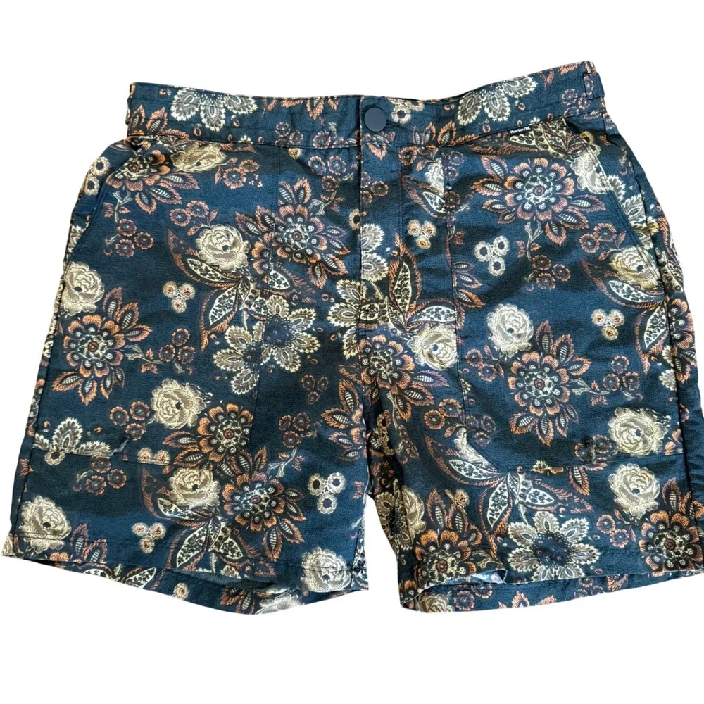 Hurley Men's Floral Hybrid Walkshorts Size 32‎ Black Baroque Surf Retro Style